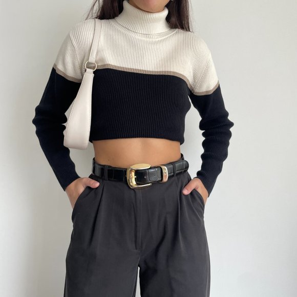 Liz Claiborne Sweaters - Liz Claiborne minimalist long sleeve cotton knit turtleneck sweater